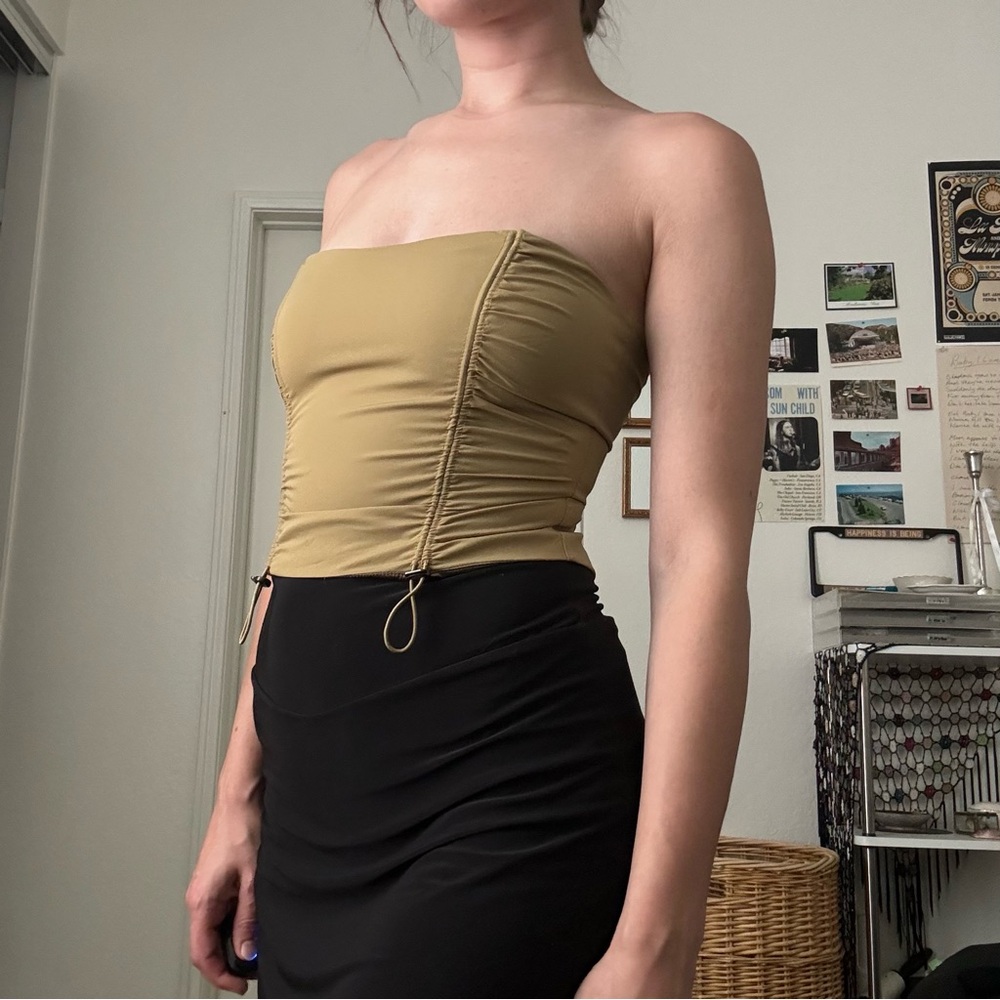 Princess Polly Tan Strapless Corset